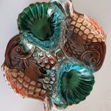 Plat zoomorphe poissons style Vallauris