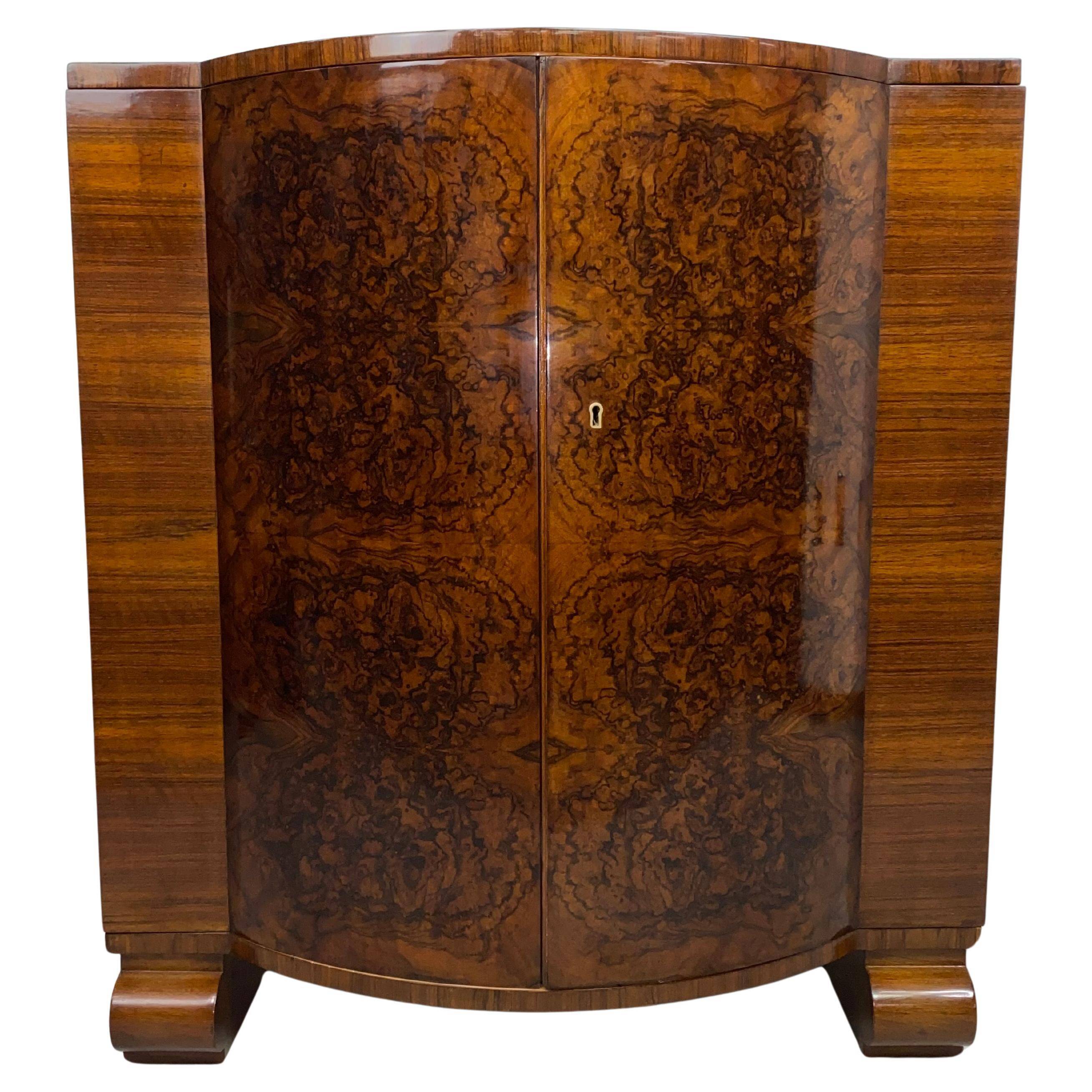 Art Deco walnut bar cabinet very rare by Thonet