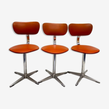 Lot de 3 chaises design pivotantes