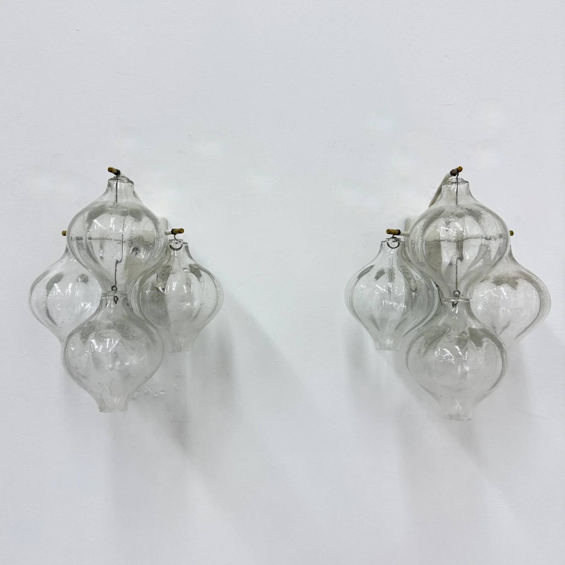 Tulipan glass sconce by Kalmar, Austria, 1960s
