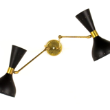 Double wall lamp in the style of Italian creations of the 50s