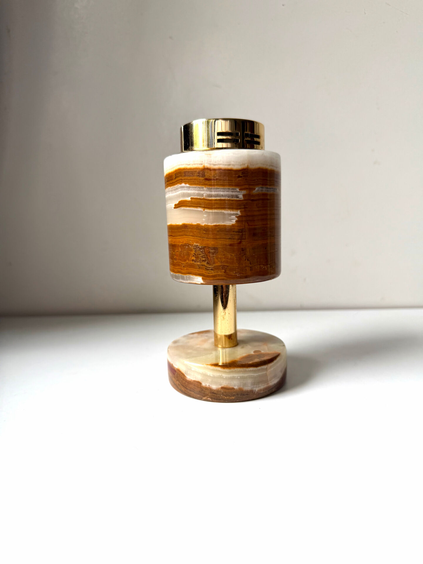 Vintage SAROME Japan Marble Onyx Table Lighter