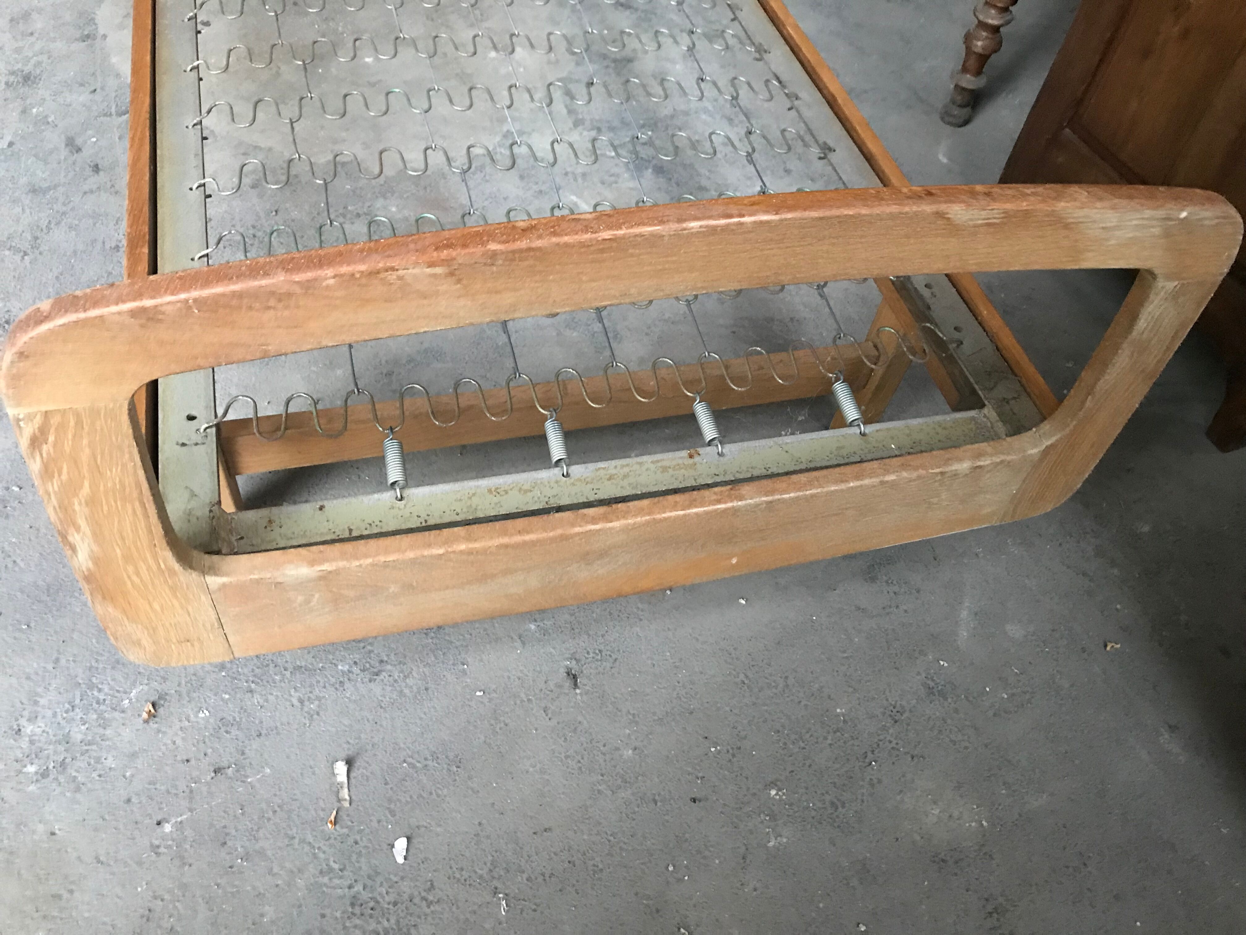 Vintage bed in solid oak