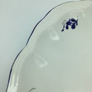Large blue fire plate 28 cm, Lunéville tradition