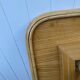 Vintage 80s extendable oak veneer rattan table