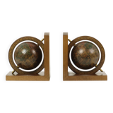 Serre-livres Globe en bois italien Mercurio D'oro