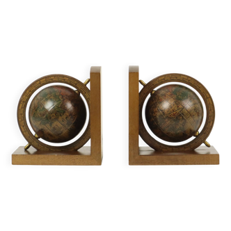 Serre-livres Globe en bois italien Mercurio D'oro