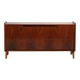 Mid-century buffet in walnut veneer with tapered legs – Czechoslovakia, circa 1960
