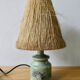 Ceramic lamp, herbarium decoration and fiber blinds
