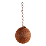 Orange ball suspension with string and rattan 1970