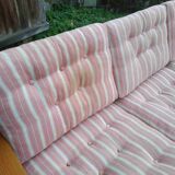 Pine sofa 3 places seventies