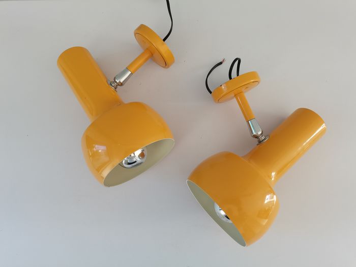 Pair of italian wall lamps stilux milano 70s