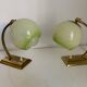 Pair vintage 1950 wall lamps bedside lamps gold - 21 cm