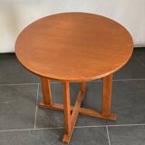 Vintage scandinavian style round teak sidetable
