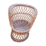 Round rattan armchair of the 1960s