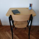 refurbished wooden school desk