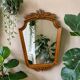 Miroir baroque vintage en bois / Miroir mural rétro en bois