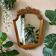 Miroir baroque vintage en bois / Miroir mural rétro en bois