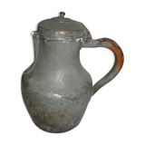 Old iron copper kettle