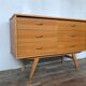 Commode 6 tiroirs vintage pieds compas 1950
