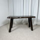 Rustic solid wood coffee table, Wabi-Sabi style, 1970s.