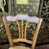 Suite of 4 rustic mulched chairs