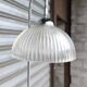 Floor lamp in chromed metal and holophane glass 1970