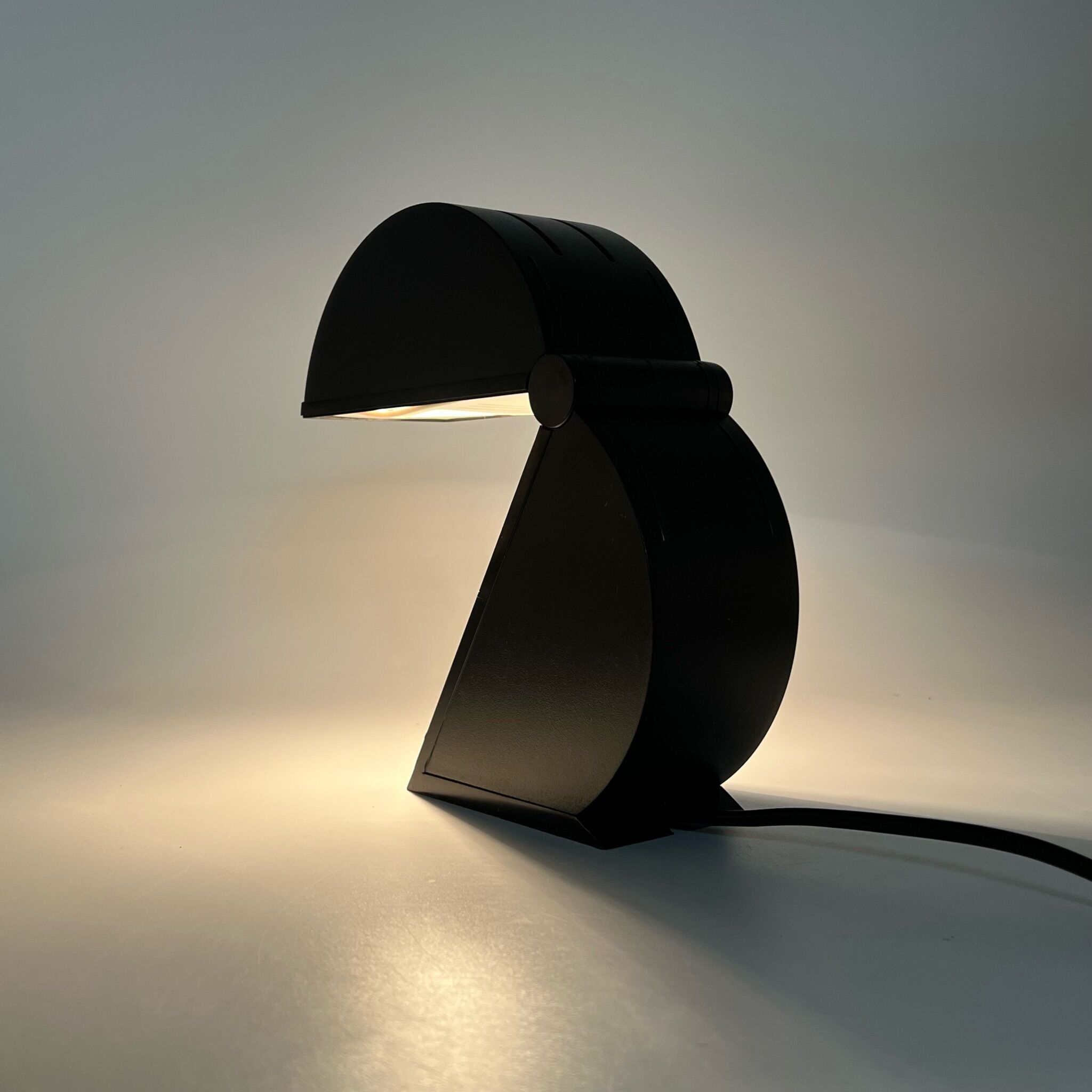 Pair of Disco lamps by Mario Bertorelle JMRDM Italy 70s Black mid century modern