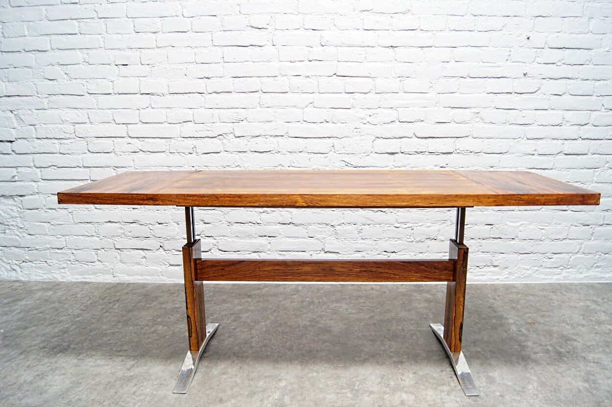 Vintage adjustable rosewood dining or coffee table from K&G, 1960s