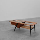 Coffee Table model 210, teak wood and ceramic,by Alfred Hendrickx, Belform