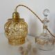 Walking lamp (or pendant light) with vintage amber glass globe