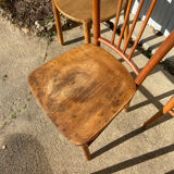 Lot de chaises vintage en bois