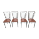 Series of 4 metal and formica chairs 1950/1960