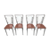 Series of 4 metal and formica chairs 1950/1960