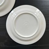 Pair of red striped plates