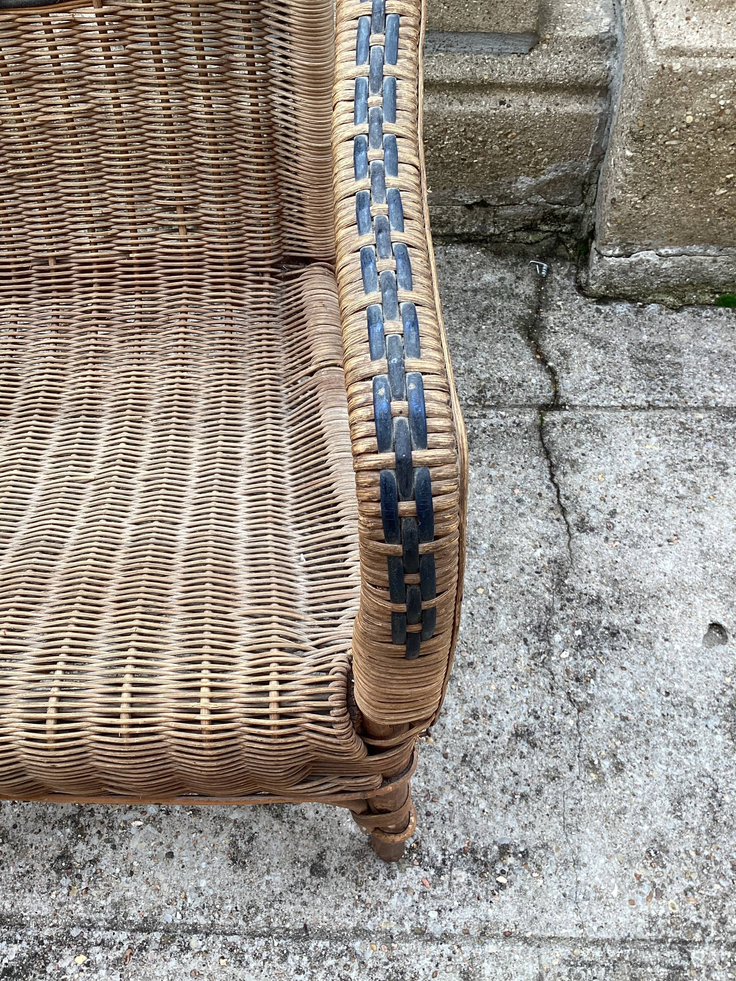Small shepherdess chair for children in rattan 1950