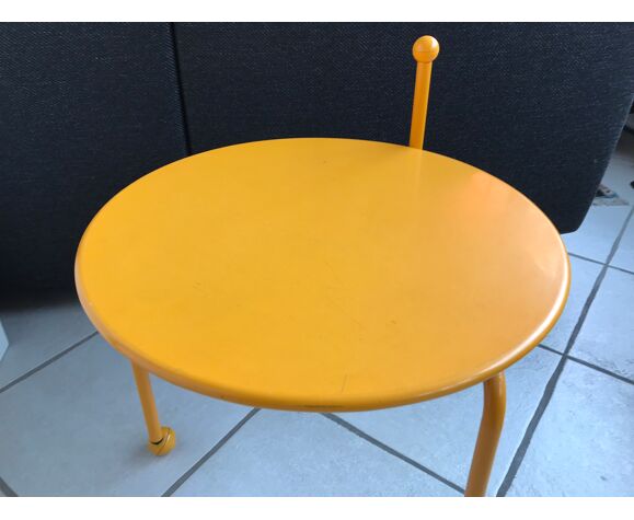 Rolling And Folding Table By Tord Bjorklund For Ikea 1980s Yellow Laqué Selency Folding Table By Tord Bjorklund, Round Foldable Table Ikea