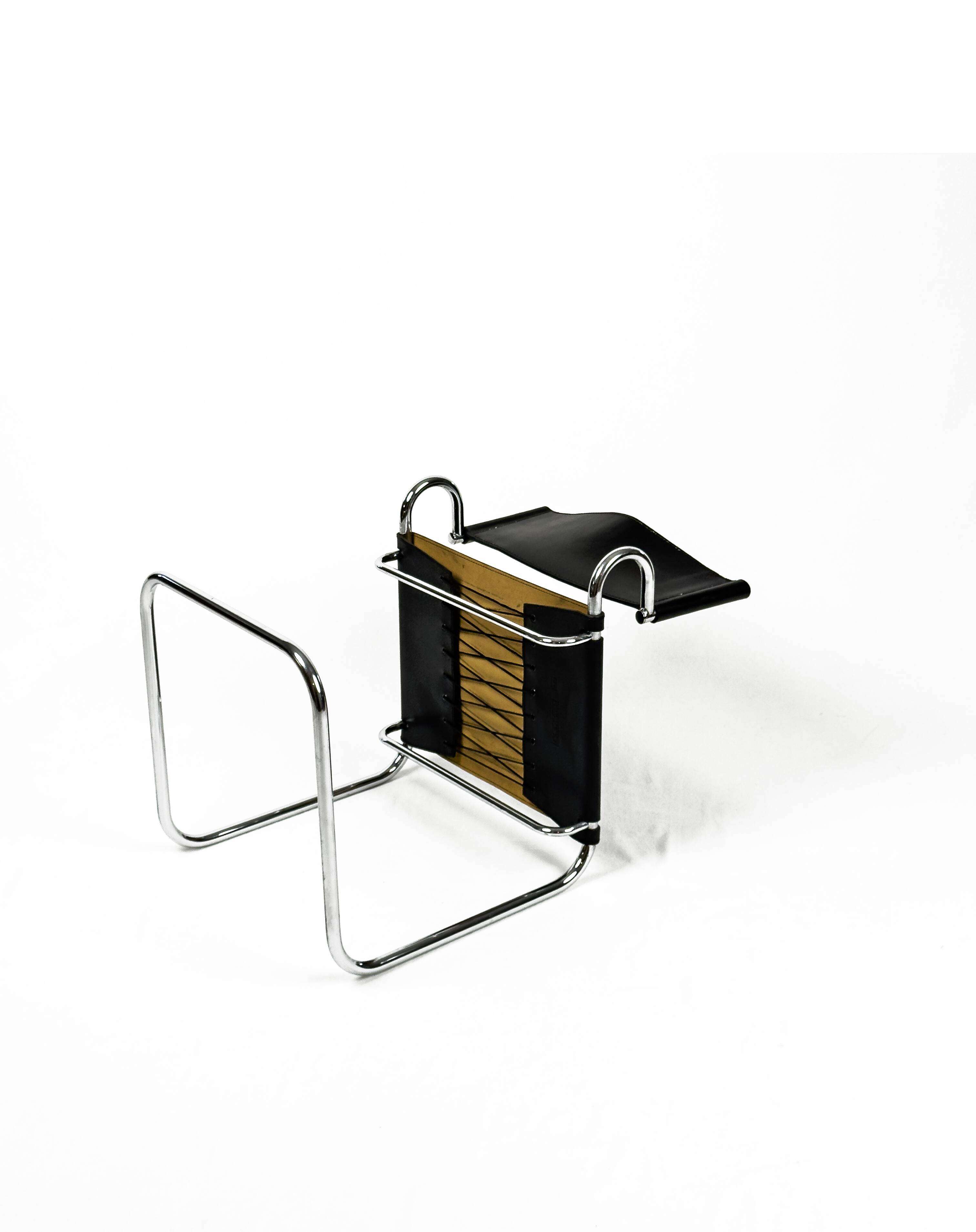 "Terrj" leather chair by Luigi Saccardo for Arrmet – Italy, 1970s