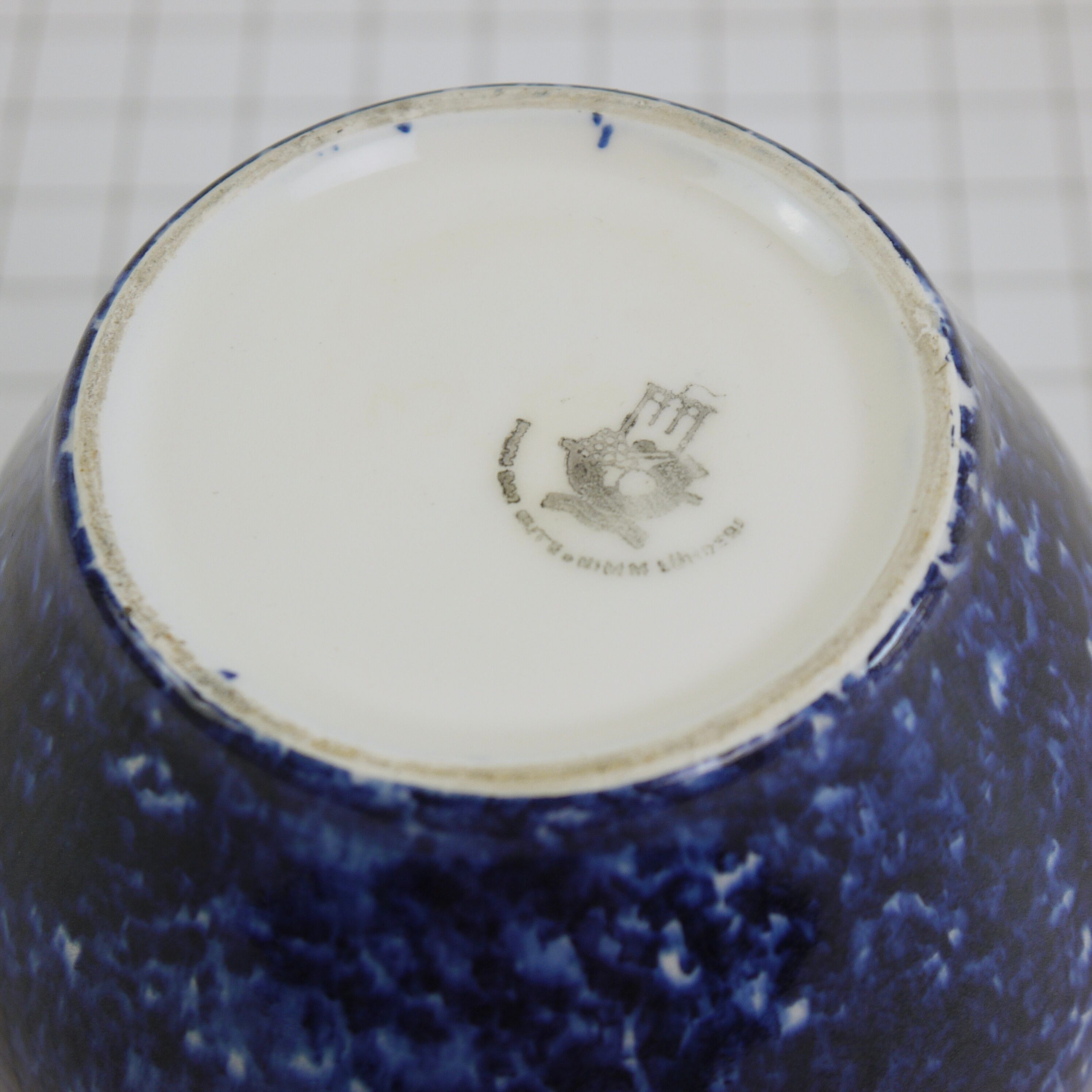 Blue ceramic vase