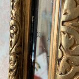 Golden antique mirror with dragon parclose, 119x75 cm