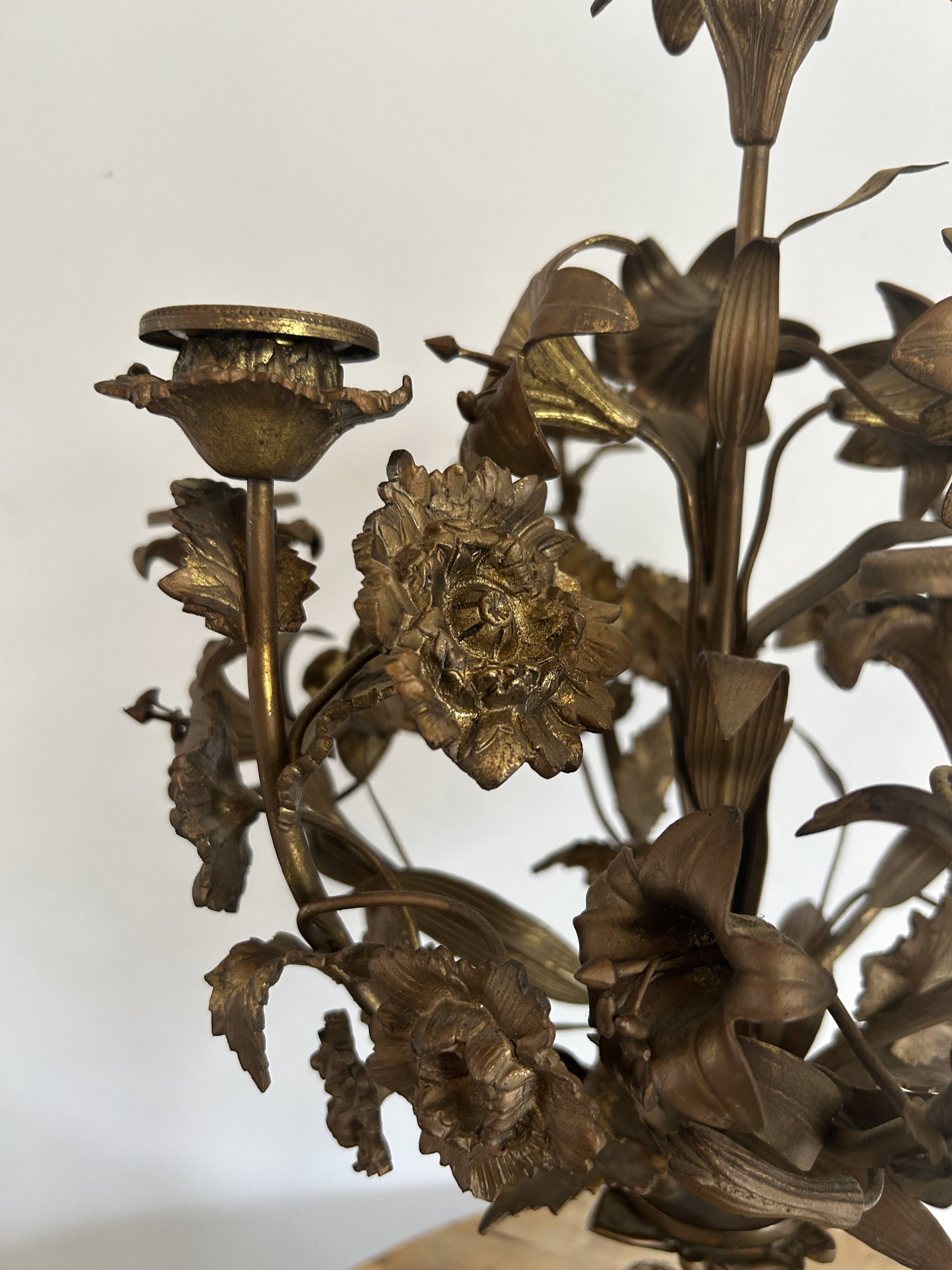 Gilded bronze candelabrum from the Napoléon III period.