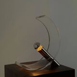 Lampe de table vintage en plexiglas