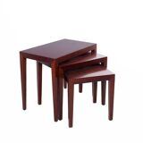 Mahogany Nesting Tables by Severin Hansen for Haslev Møbelsnedkeri, 1960s, Set of 3