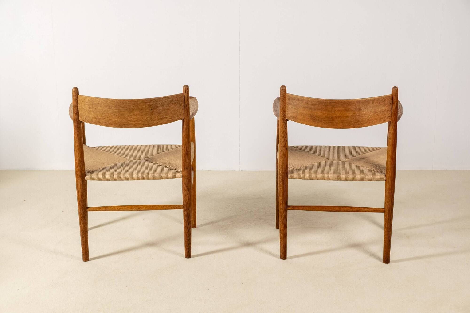 2x Hans J. Wegner CH37 in oiled oak, 1970s Denmark