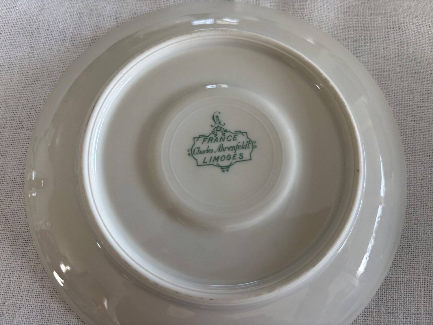 Limoges porcelain tea service Charles Ahrenfeldt silver trim Beautiful É