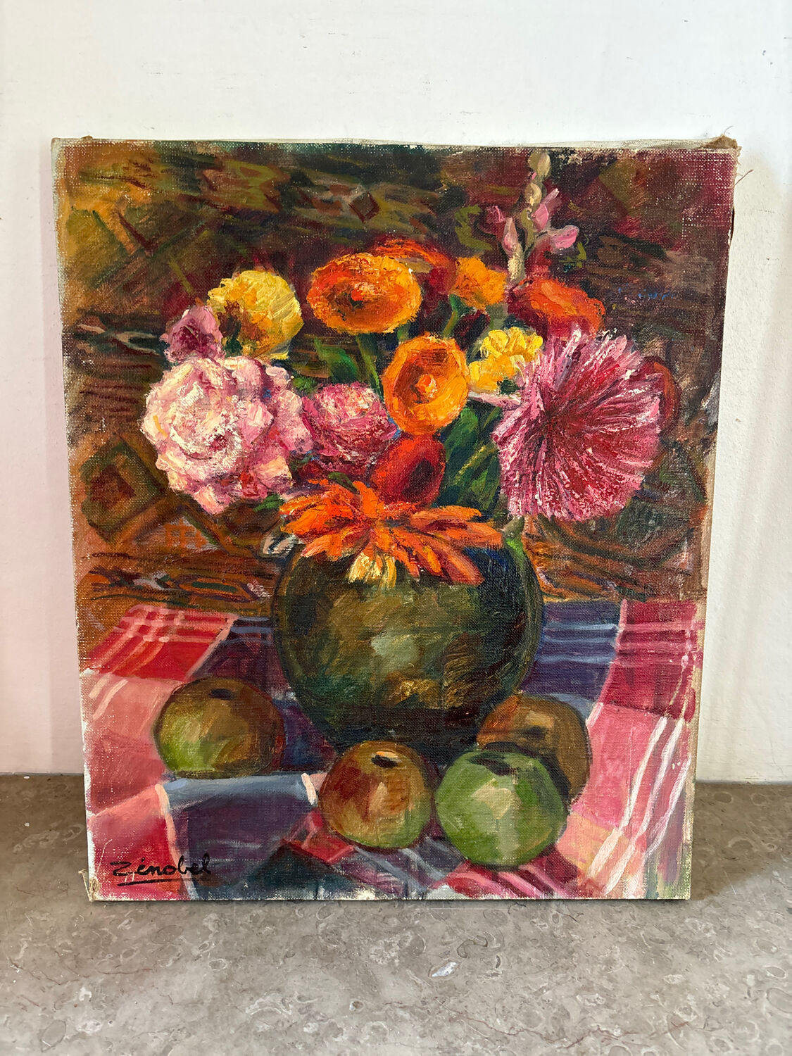 Nature morte signée Pierre Zenobel
