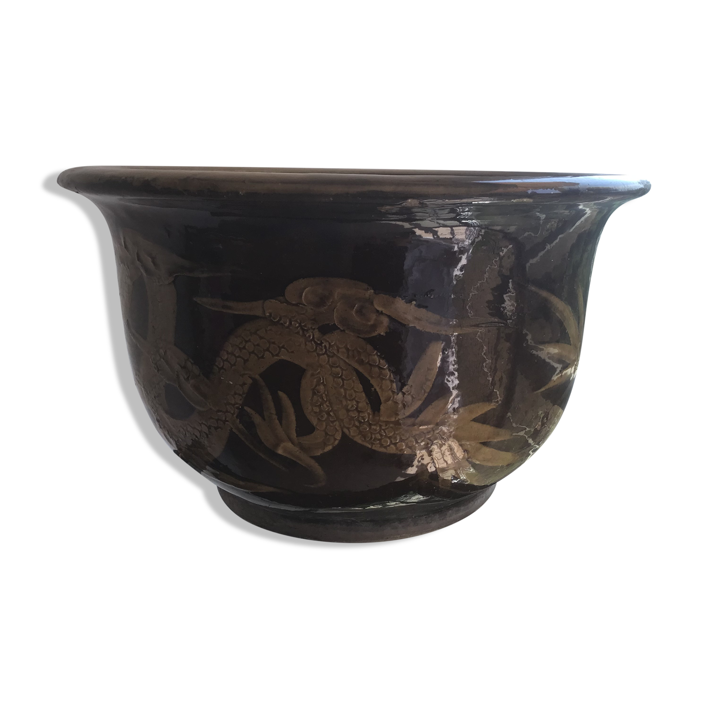 Cache pot décor chinese dragon craft quality