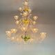 Murano Glass Venetian Chandelier, Colorless, Three Levels of Light
