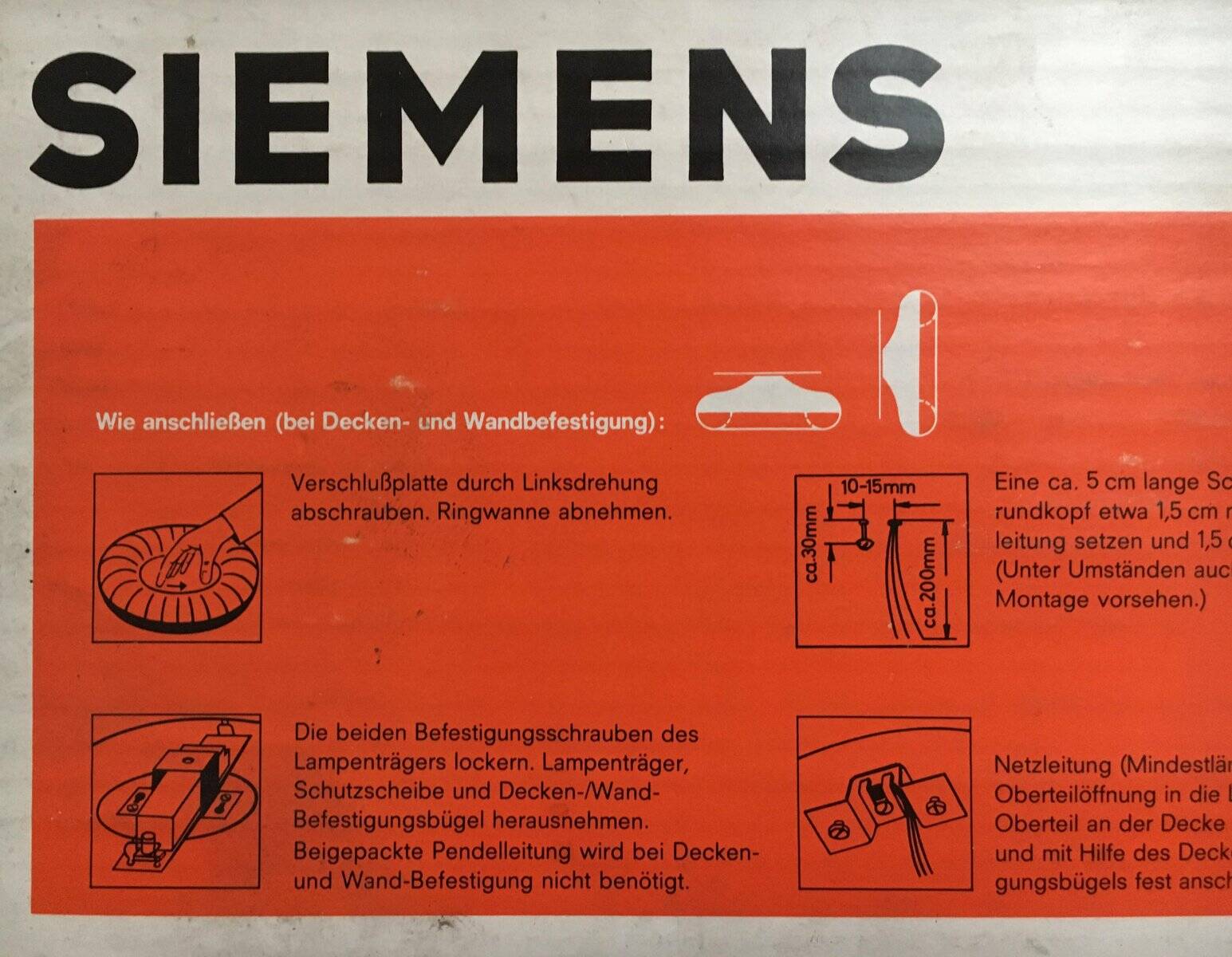 Vintage Space Age pendant lamp from the Siform series by Siemens, 1970s.