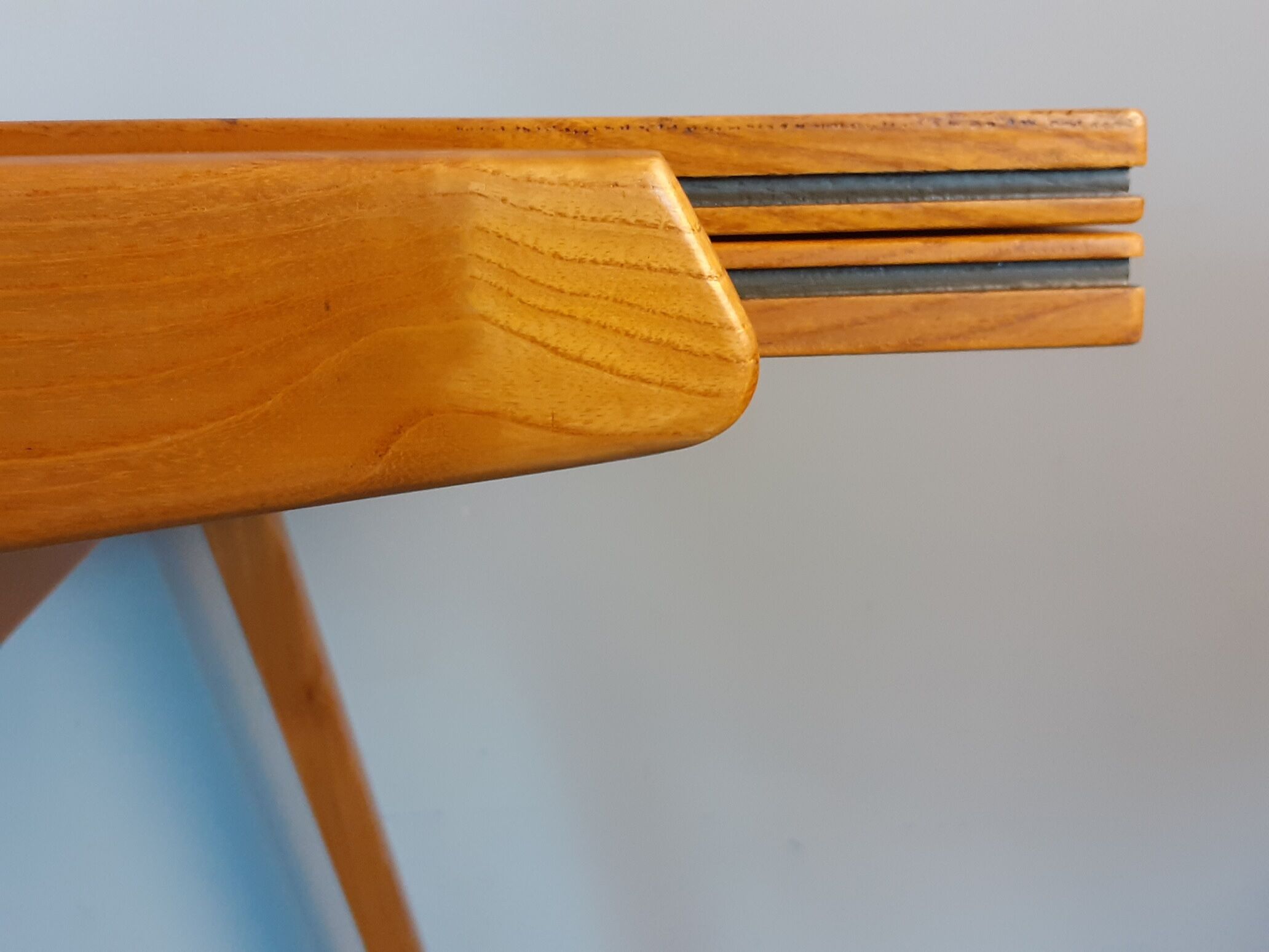 Extendable table in ash by Drevotex, vintage Czechoslovak 1950s